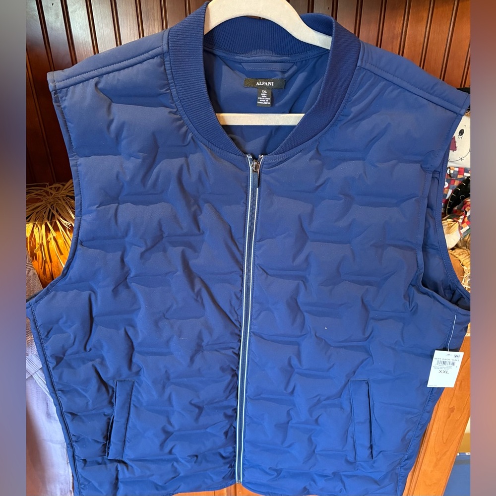 Alfani Men's Deep Blue Quilted Vest